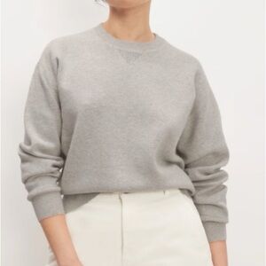 Everlane Gray Crew Neck The Cotton-Merino Sweatshirt